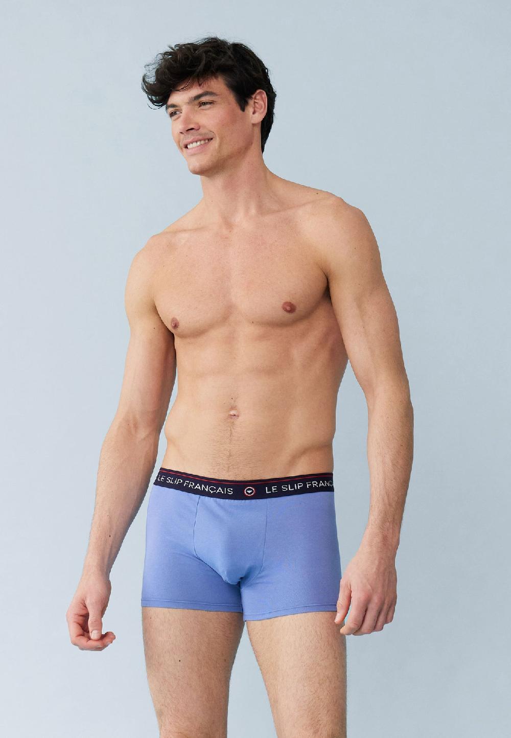 Le Slip Français Boxer En Coton Redoutable Bleu Jean