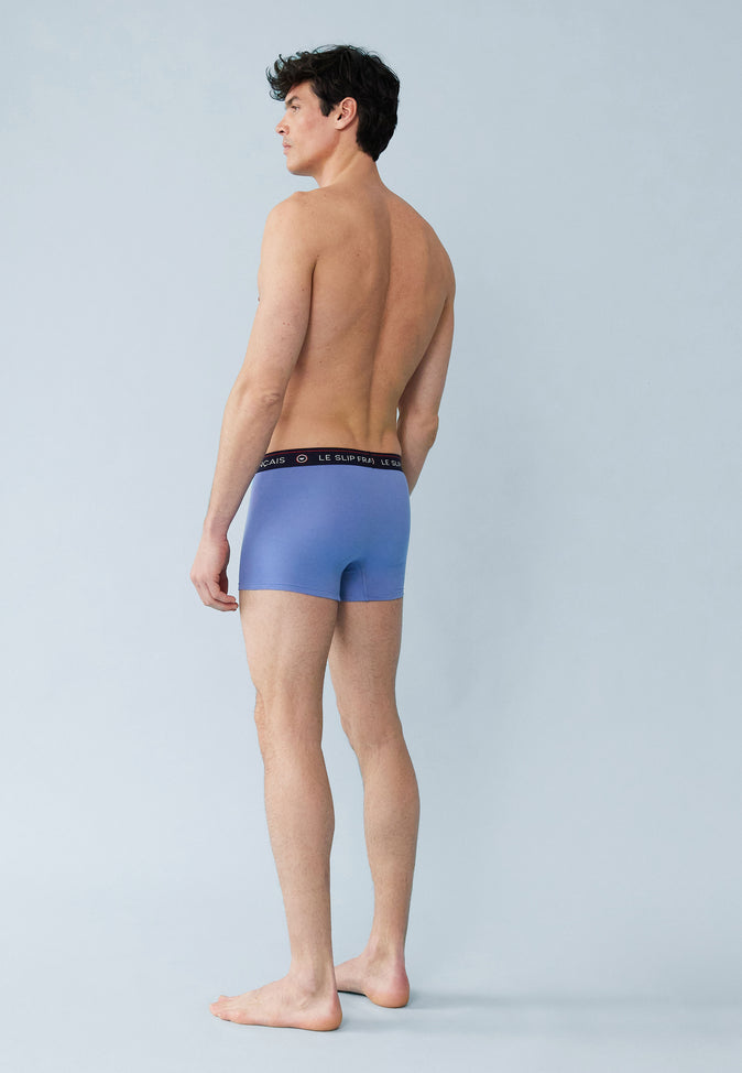 Le Slip Français Boxer En Coton Redoutable Bleu Jean