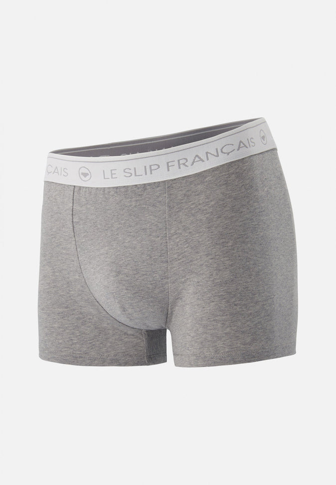 le slip français Boxer en coton Redoutable Gris Chiné le slip français Boxer en coton Redoutable Gris Chiné