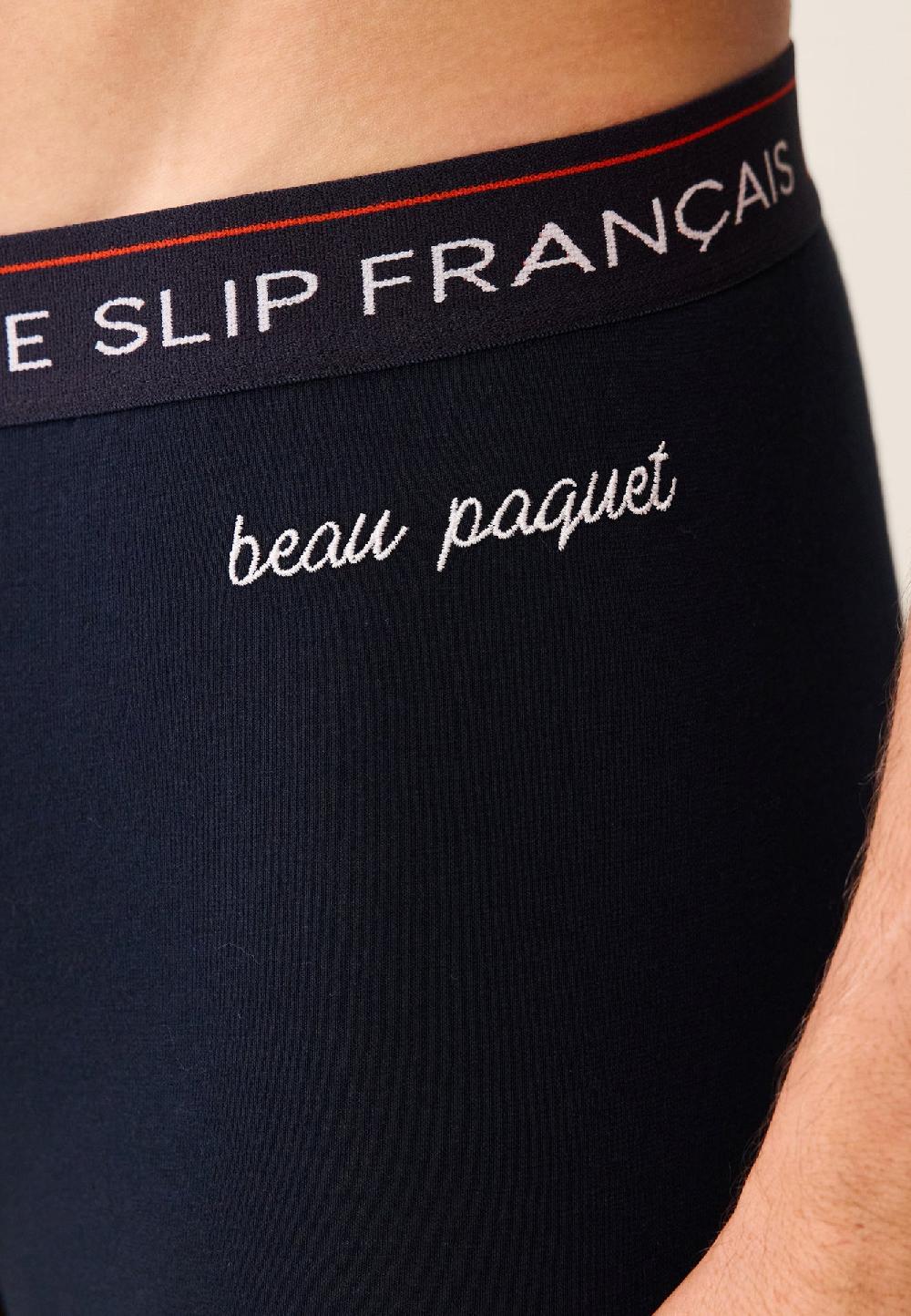 Le Slip Français Boxer En Coton Redoutable Marine Beau Paquet