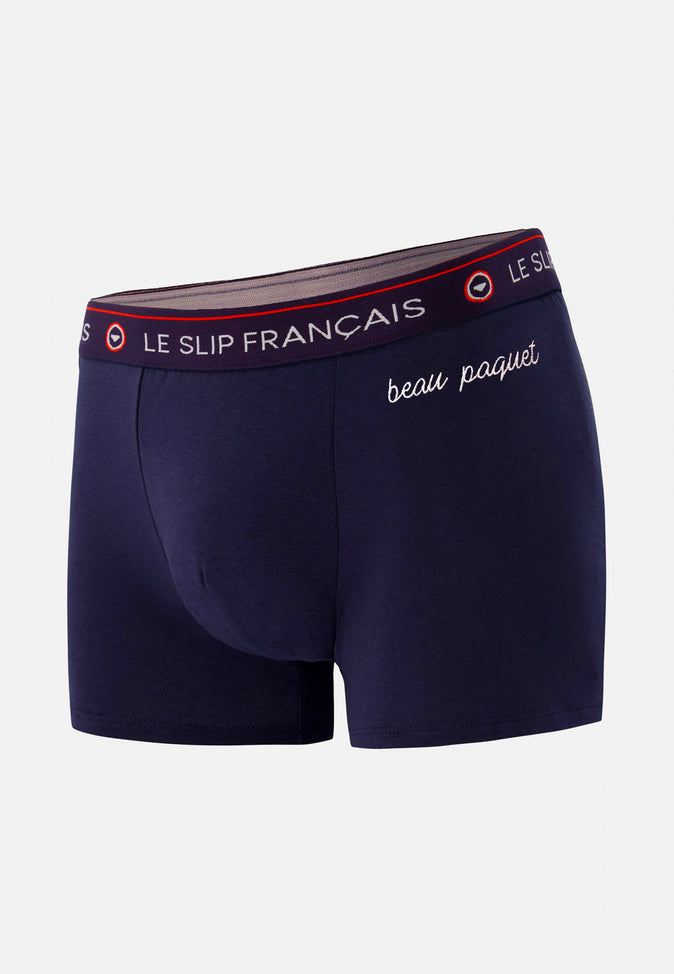 le slip français Boxer en coton Redoutable Marine Beau Paquet le slip français Boxer en coton Redoutable Marine Beau Paquet