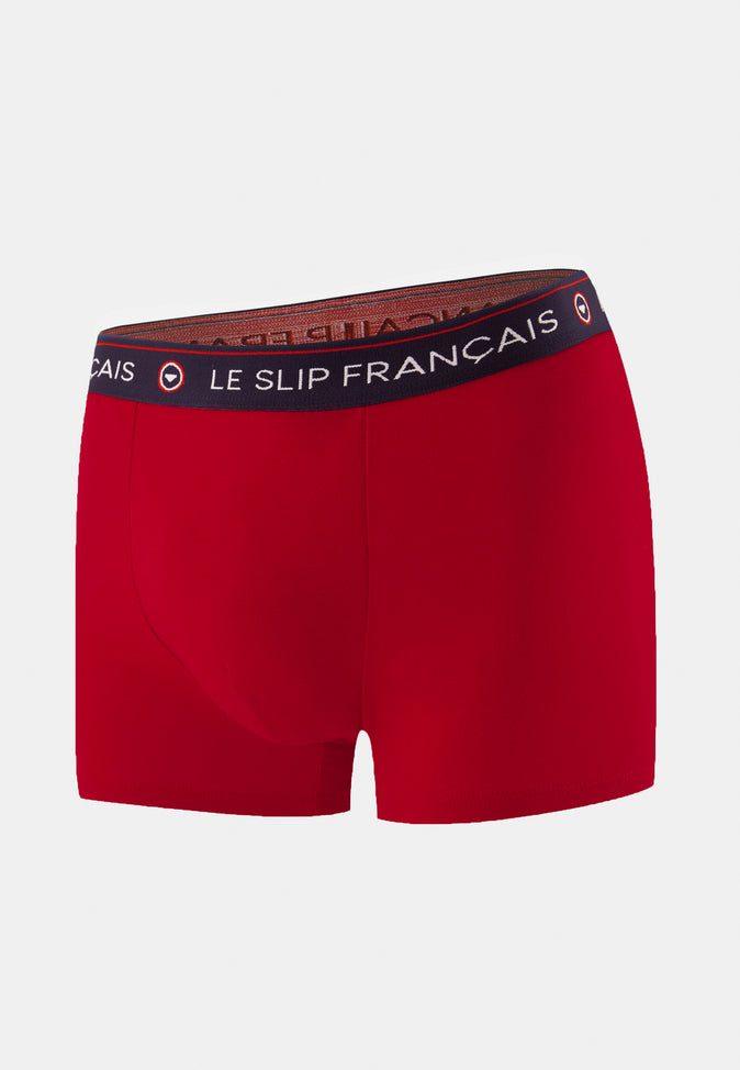 le slip français Boxer en coton Redoutable Rouge Cerise le slip français Boxer en coton Redoutable Rouge Cerise