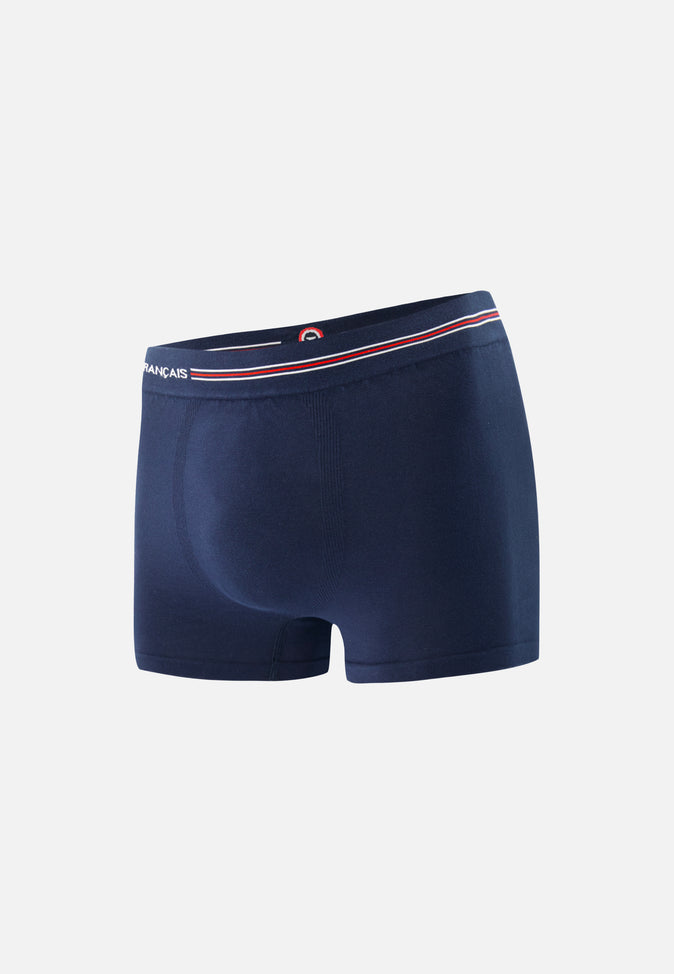 le slip français Boxer en coton sans couture Christian Marine