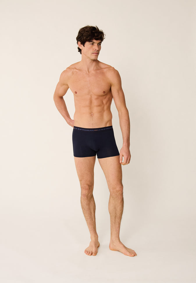 Le Slip Français Boxer En Viscose Téméraire - Marine LSF