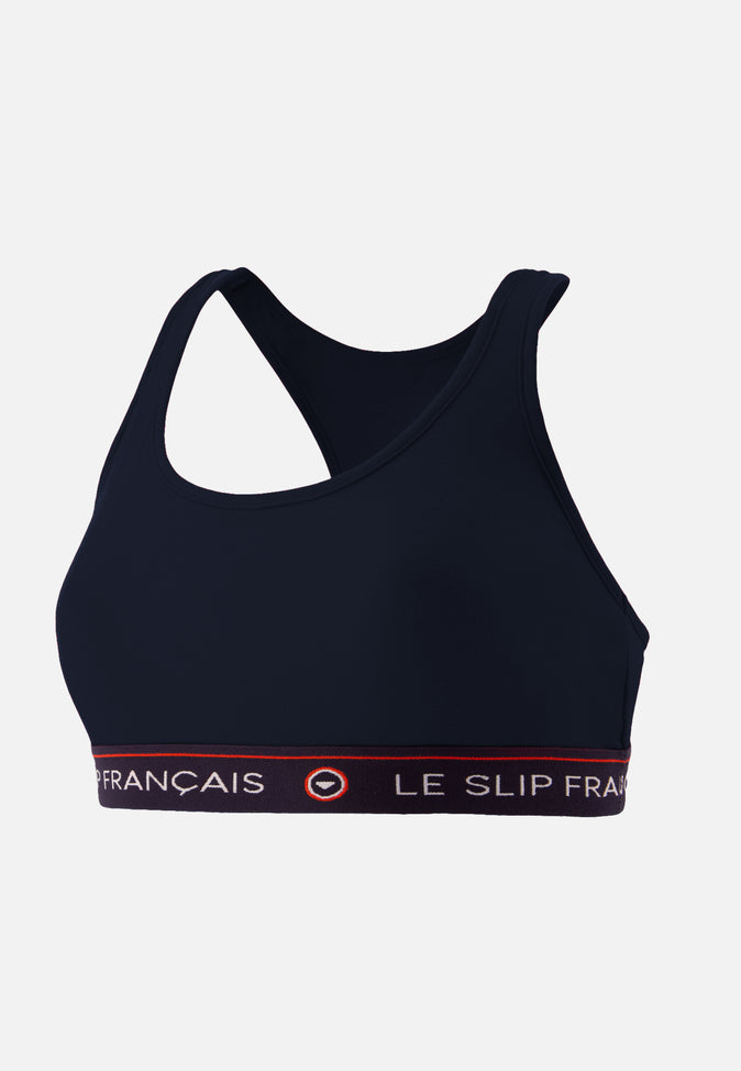 le slip français Brassière en coton Tapageuse Marine