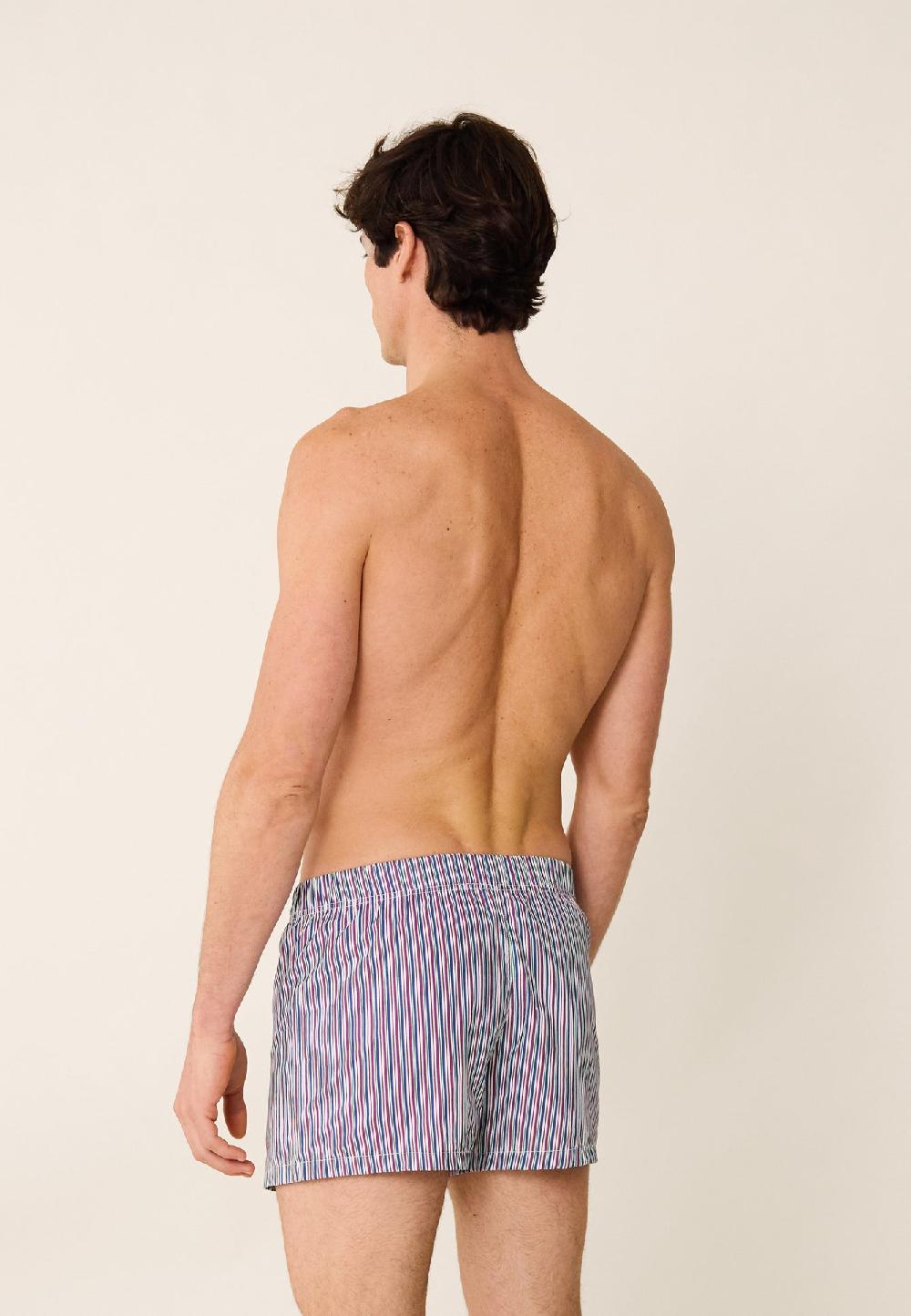 Le Slip Français Caleçon En Coton Jacques Rayures Matelas Purple Emeraude