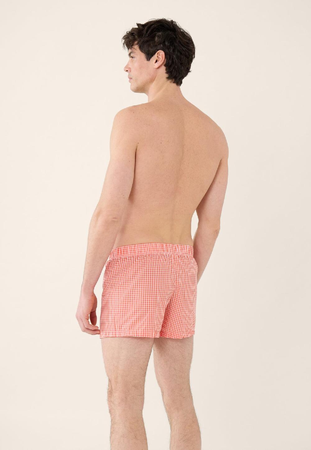 Le Slip Français Caleçon En Coton Jacques Vichy Argile Rouge