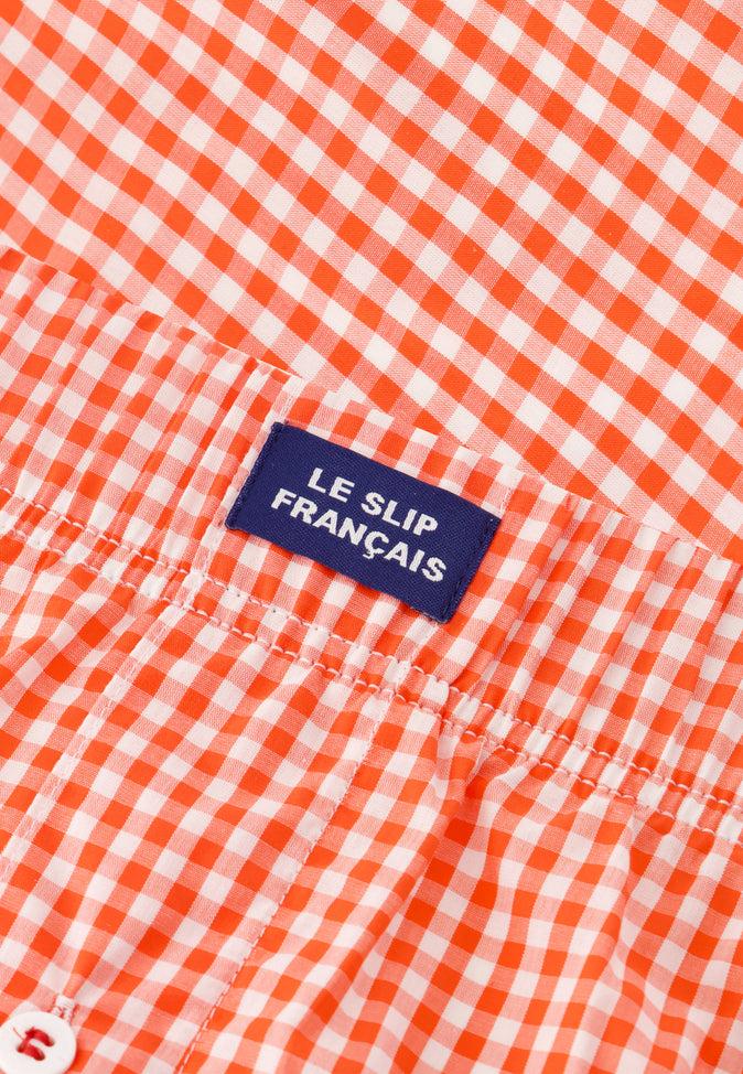 Le Slip Français Caleçon En Coton Jacques Vichy Argile Rouge