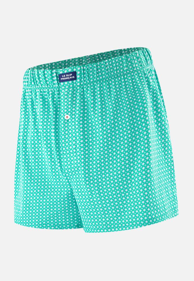 le slip français Caleçon en jersey souple en coton Fredo Caviar Lagon