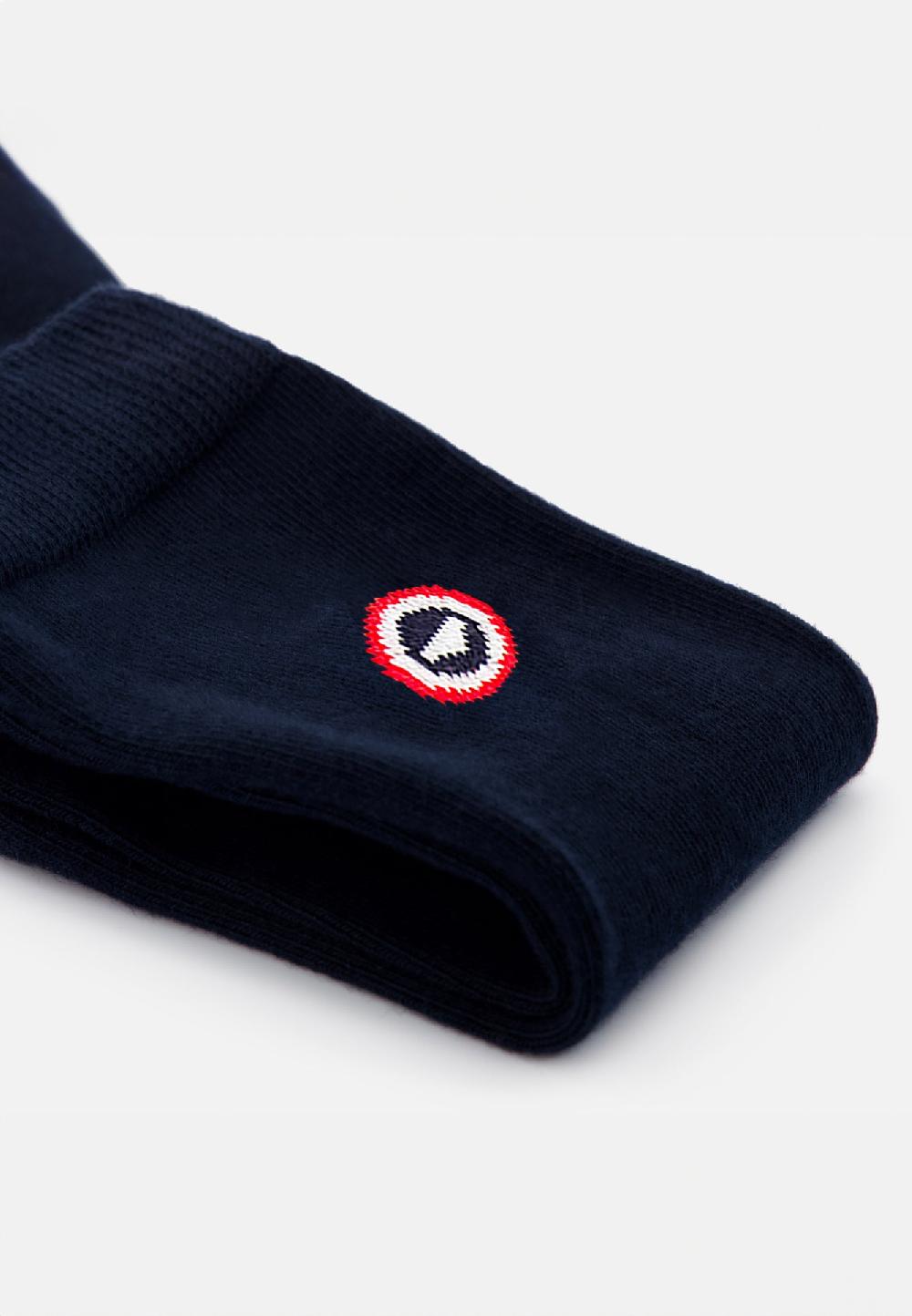 Le Slip Français Chaussettes Mi-hautes En Coton Lucas Marine