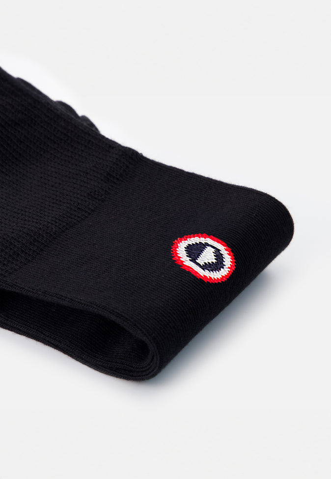 Le Slip Français Chaussettes Mi-hautes En Coton Lucas Noir