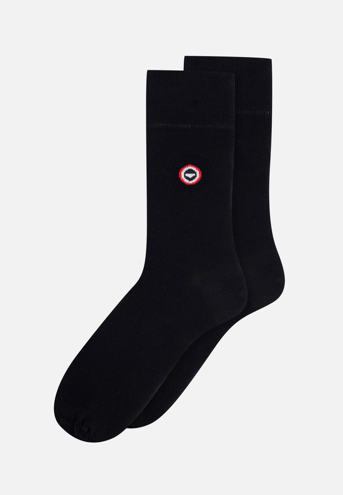 le slip français Chaussettes mi-hautes en coton Lucas Noir
