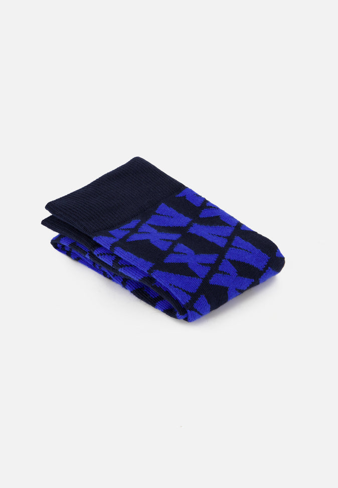 Le Slip Français Chaussettes Mi-hautes En Coton Lucas XV De France Indigo