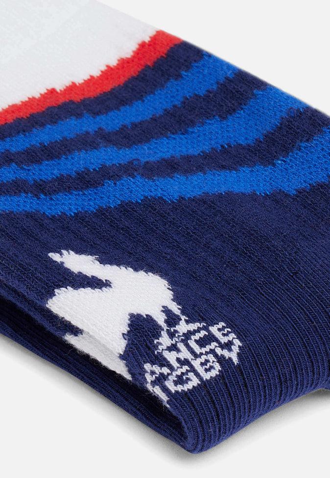 Le Slip Français Chaussettes Mi-hautes En Coton Wilfried Marine XV De France
