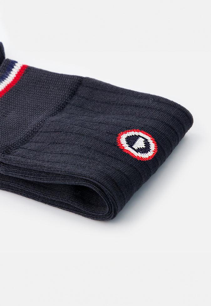 Le Slip Français Chaussettes Mi-hautes En Fil D'Ecosse Nessy Gris Anthracite