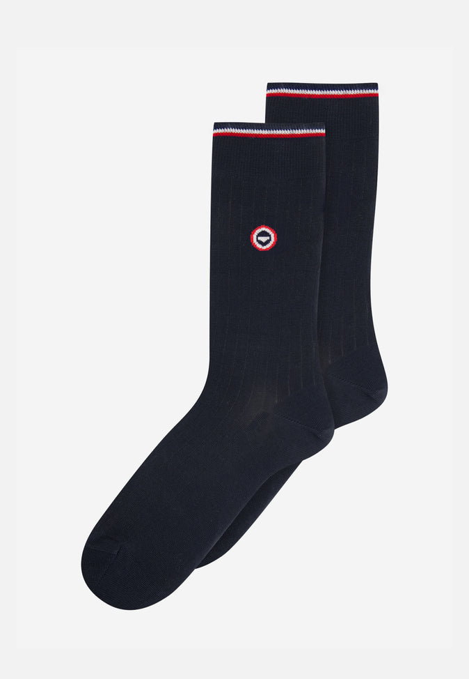 le slip français Chaussettes mi-hautes en fil d'Ecosse Nessy Gris Anthracite