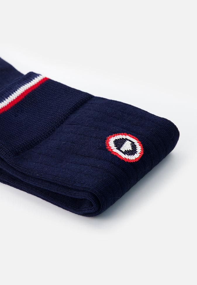 Le Slip Français Chaussettes Mi-hautes En Fil D'Ecosse Nessy Marine
