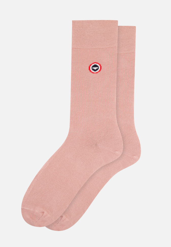 le slip français Chaussettes mi-hautes mixtes en coton Lucas Rose Des Bois