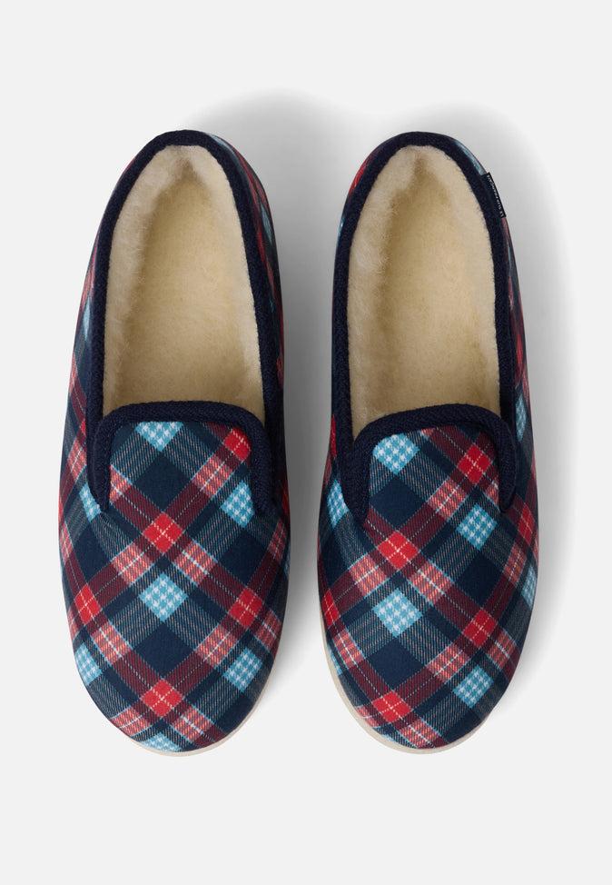 Le Slip Français Chaussons D'intérieur En Laine Pantoufles Tartan