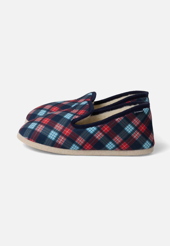 Le Slip Français Chaussons D'intérieur En Laine Pantoufles Tartan