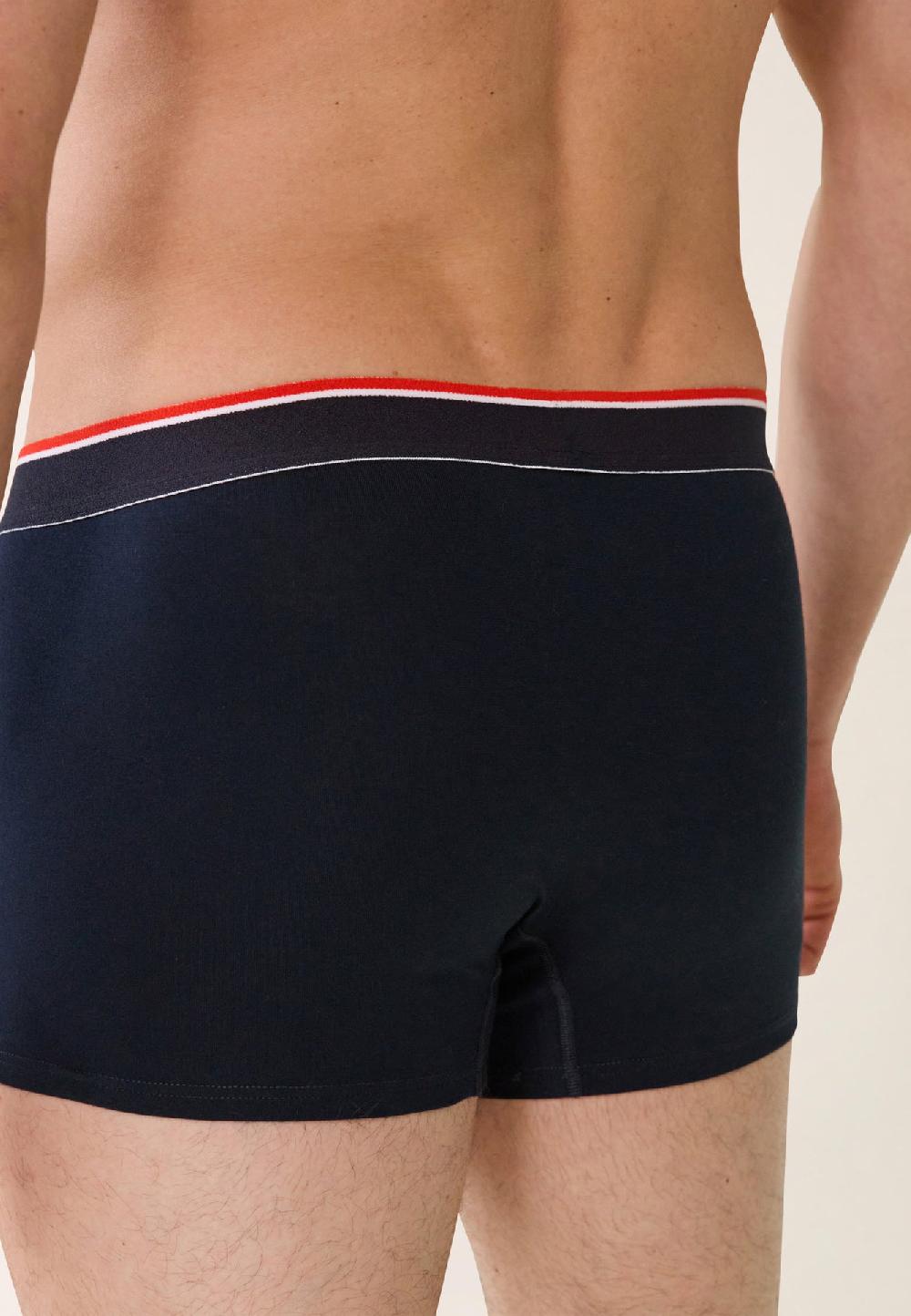 Le Slip Français Cinquo De Boxer En Coton Pack Cinquo Boxers Marius Marine Rouge Blanc Indigo Coeur Marine