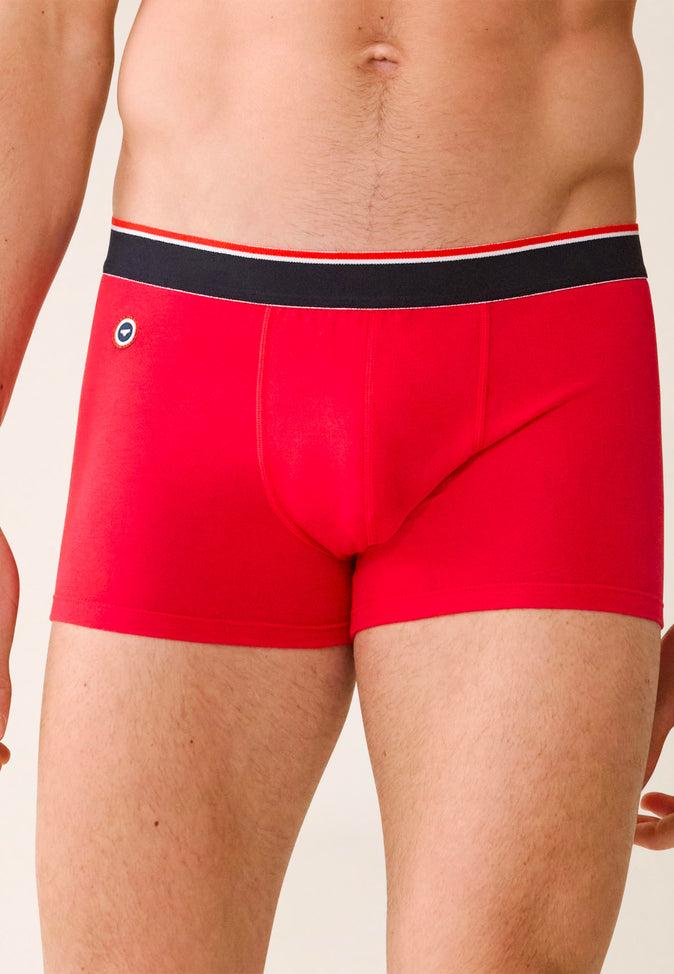 Le Slip Français Cinquo De Boxer En Coton Pack Cinquo Boxers Marius Marine Rouge Blanc Indigo Coeur Marine