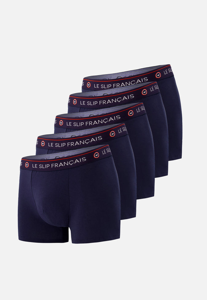le slip français Cinquo de boxers en coton Pack Cinquo Boxer Redoutable Marine