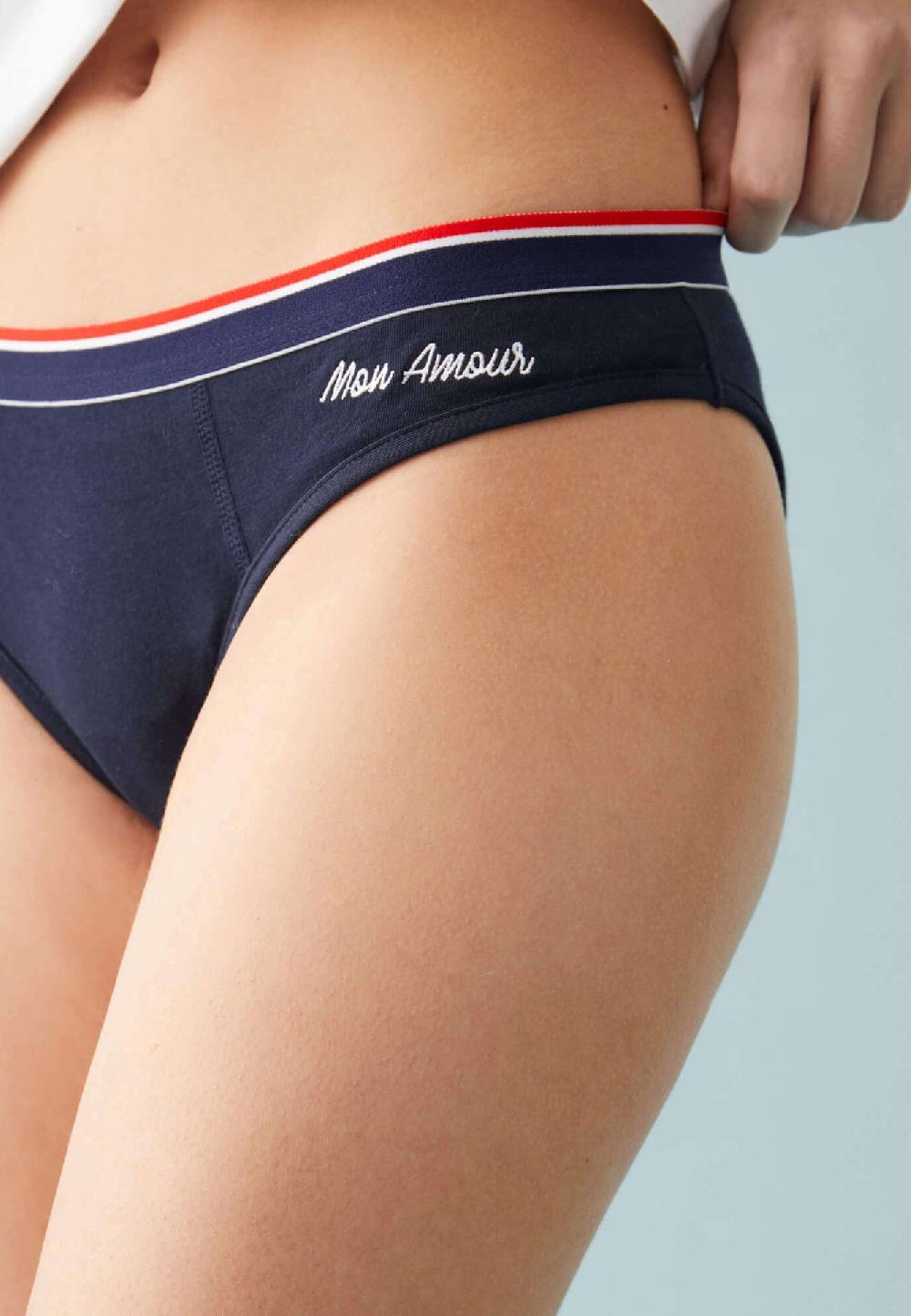 Le Slip Français Culotte En Coton Louison Bleu Amour