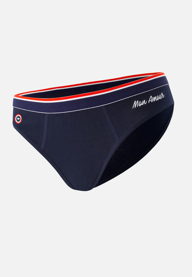 le slip français Culotte en coton Louison Bleu Amour