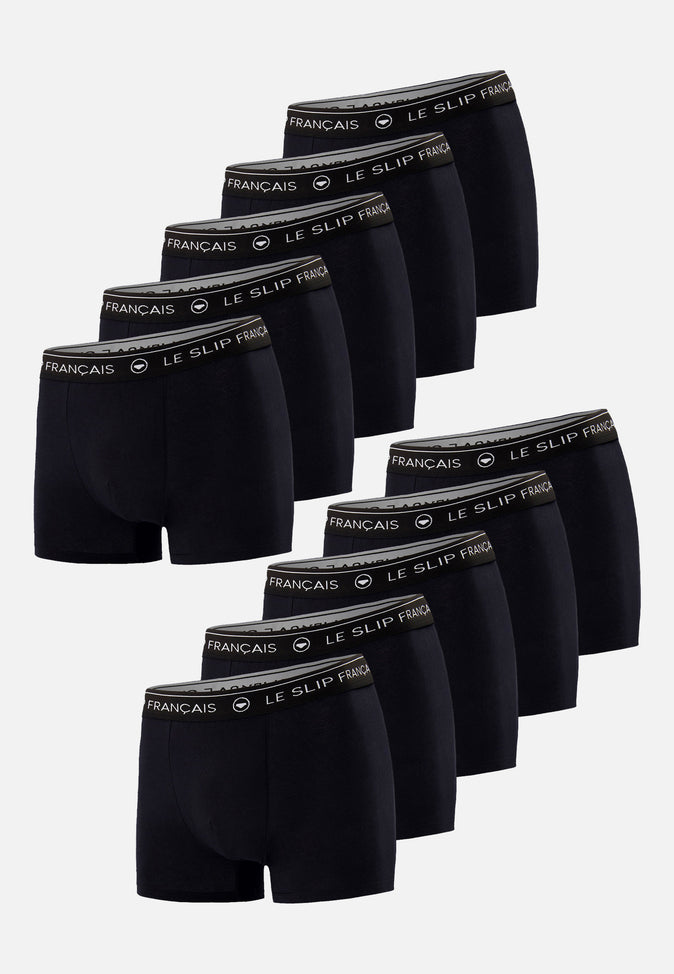 le slip français Dix boxers en coton Pack Dix Boxer Redoutable Noir