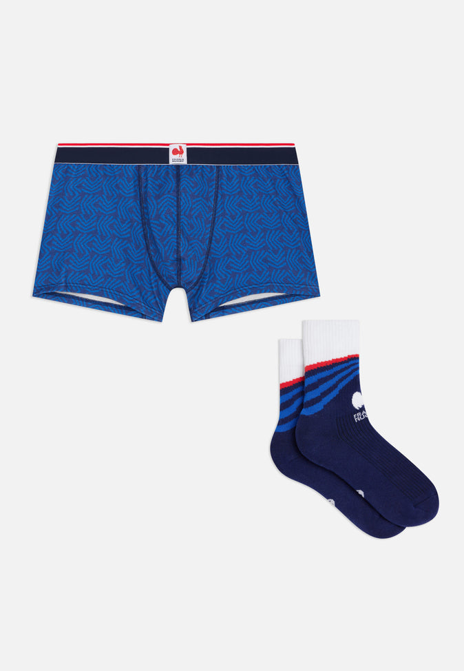 le slip français Duo de boxers en coton et chaussettes Marius + Wilfried Ovalie