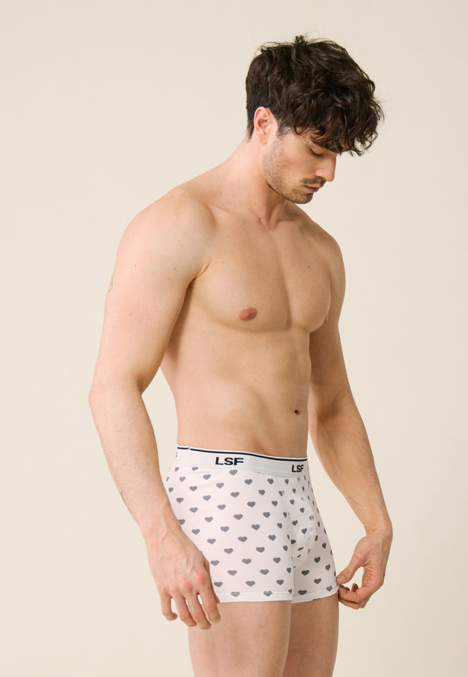 Le Slip Français Duo De Boxers En Coton Pack Duo Boxer Marius Coeur Rouge Coeur Marine