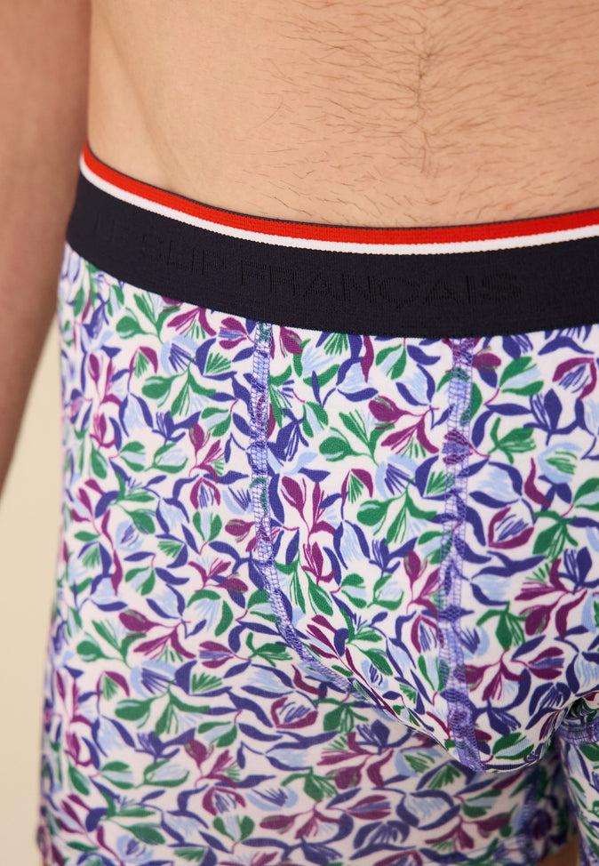 Le Slip Français Duo De Boxers En Coton Pack Duo Boxer Marius Tulipe Redoutable Bleu Eblouissant