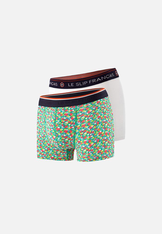 le slip français Duo de boxers en coton Pack Duo Boxer Redoutable Blanc Marius Cami Mint