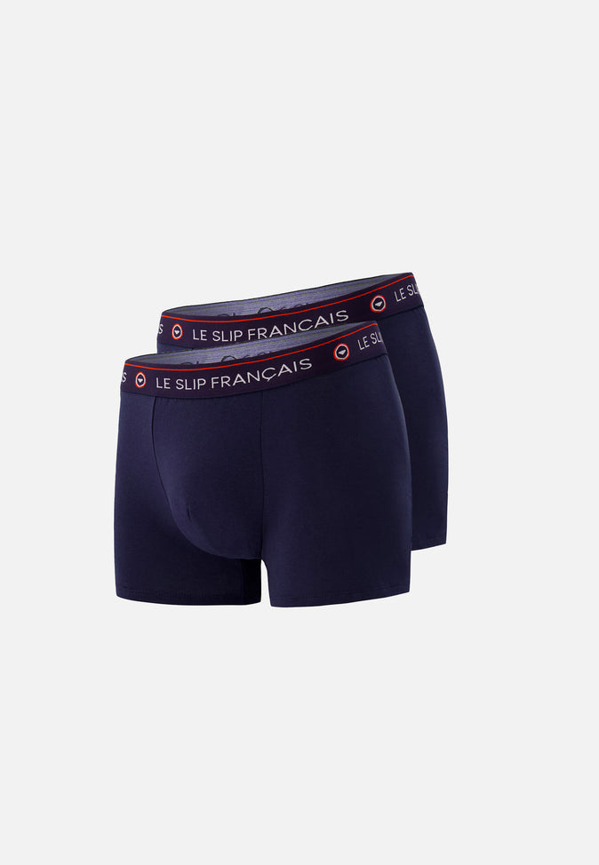 le slip français Duo de boxers en coton Pack Duo Boxer Redoutable Marine