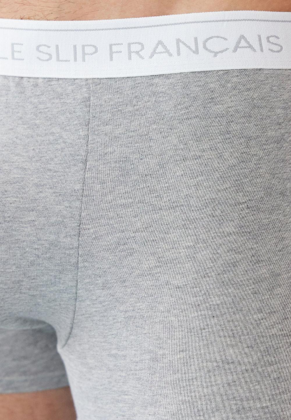 Le Slip Français Duo De Boxers En Coton Pack Duo Boxer Redoutable Noir Et Gris