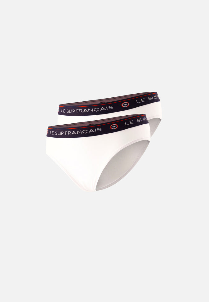 le slip français Duo de culottes en coton Pack Duo Culotte Rieuse Blanc