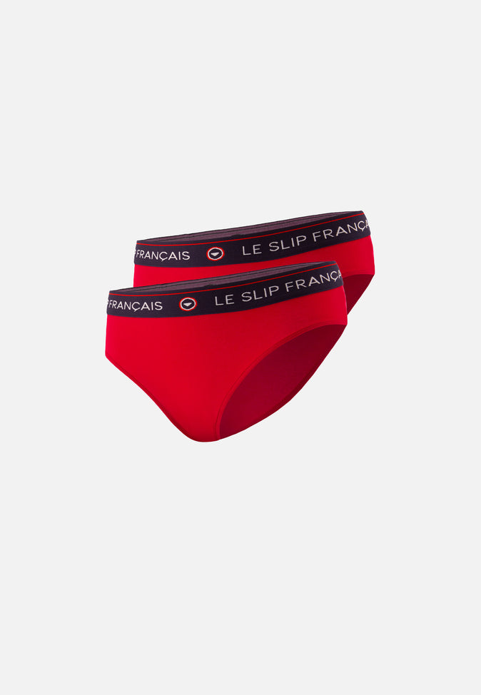 le slip français Duo de culottes en coton Pack Duo Culotte Rieuse Rouge