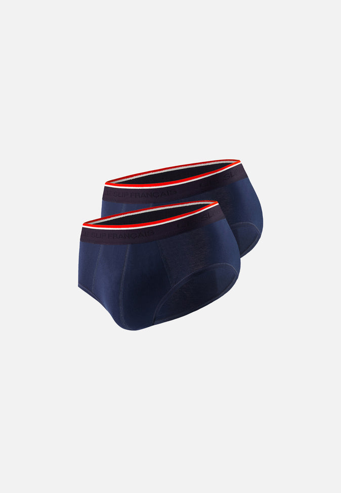 le slip français Duo de slips en coton Pack Duo Slip Terrible Marine
