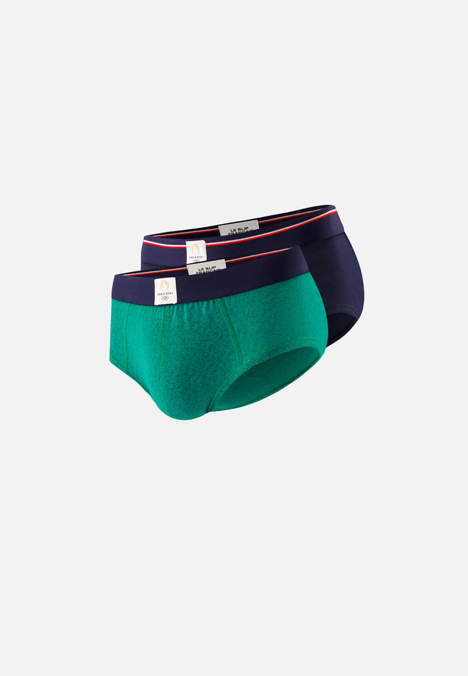 le slip français Duo de slips en coton Pack Duo Terrible Aventurine