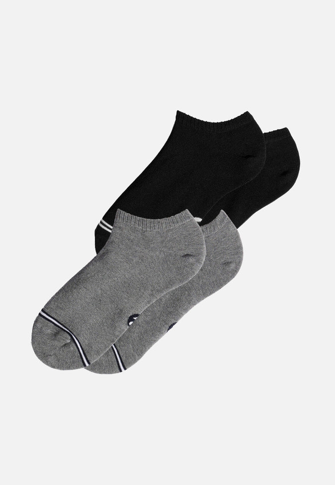 le slip français Duo de socquettes en coton Pack Duo Socquettes Jo Noir Gris Chiné