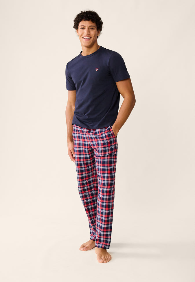 le slip français Ensemble de pyjama t-shirt et pantalon en coton Garry Tartan