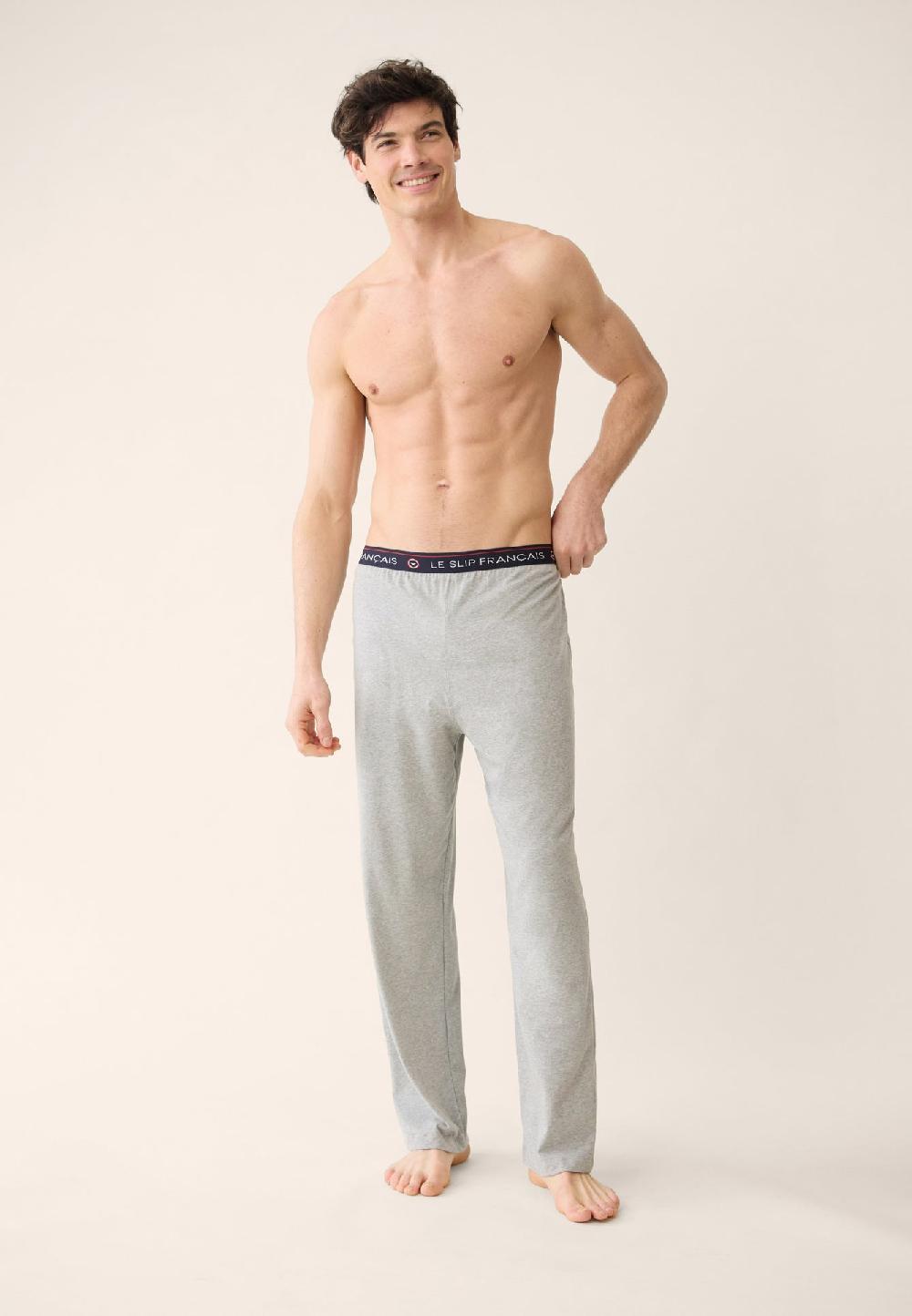 Le Slip Français Ensemble De Pyjama T-shirt Et Pantalon En Coton Pack Pyjama Formidable Marine Indomptable Gris