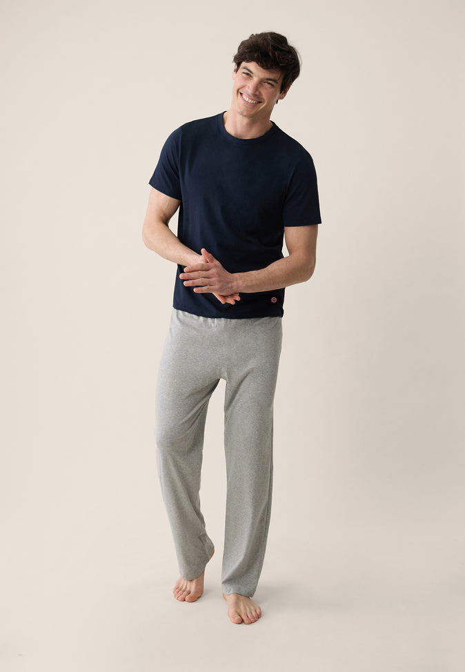 le slip français Ensemble de pyjama t-shirt et pantalon en coton Pack Pyjama Formidable Marine Indomptable Gris
