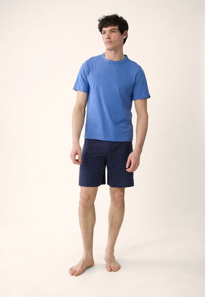 le slip français Ensemble de pyjama t-shirt et short en coton Ensemble Pyjama James Cravate