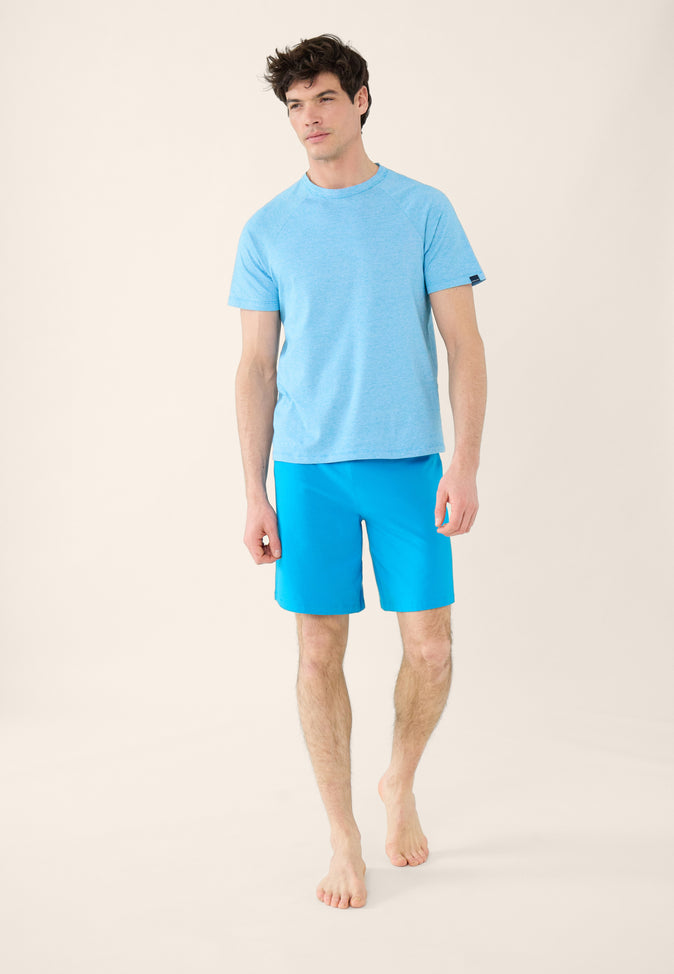 le slip français Ensemble de pyjama t-shirt et short en coton Pyjama Joseph Milleraies Bleu Fluo