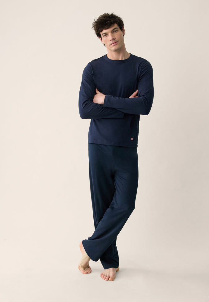le slip français Ensemble pyjama t-shirt et pantalon en coton Ensemble de pyjama Superbe Indomptable Marine