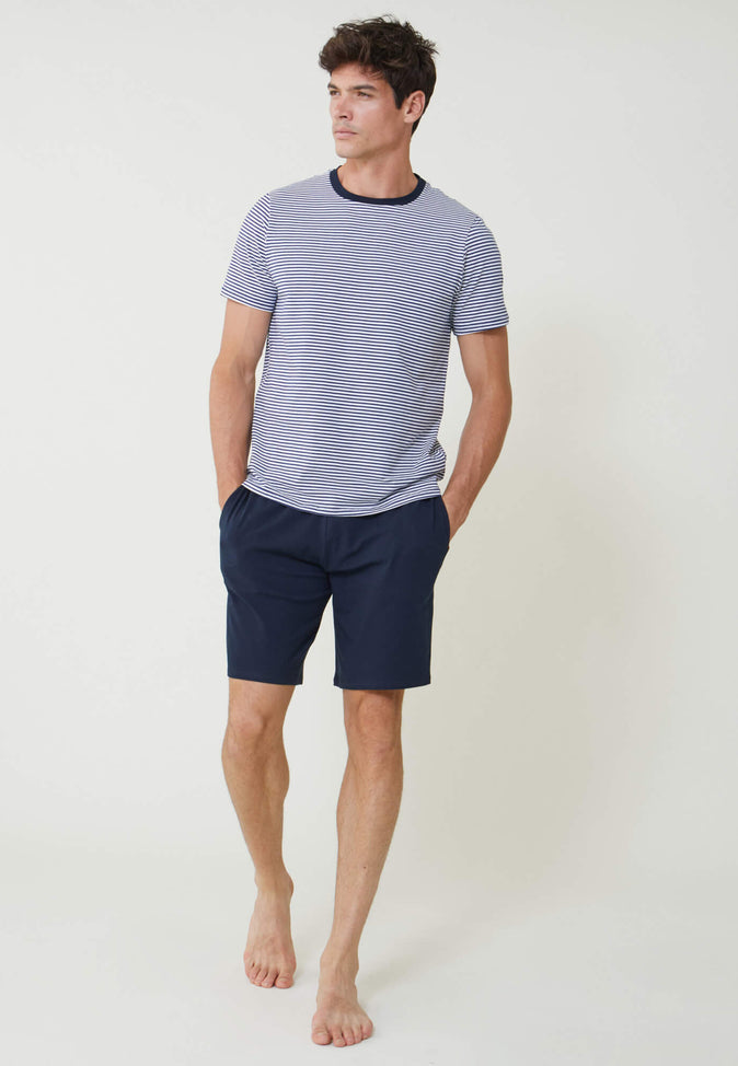Le Slip Français Ensemble Pyjama T-shirt Et Short En Coton Pyjama Jeason Marinière
