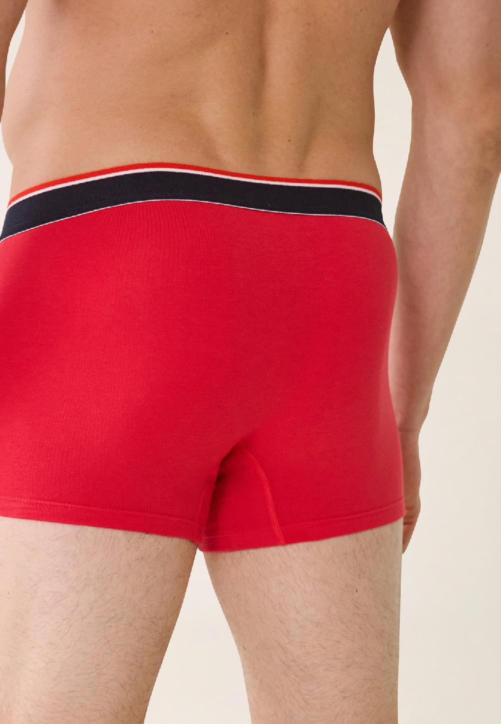 Le Slip Français Boxer En Coton Marius Rouge
