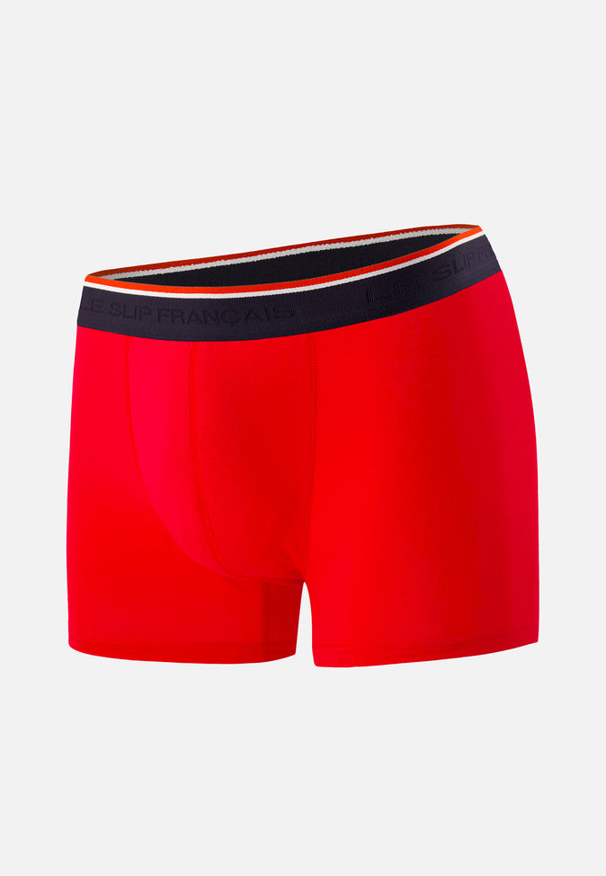 le slip français Boxer en coton Marius Rouge
